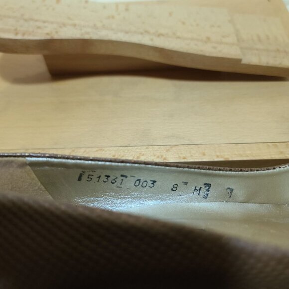 EXCELLENT USED SHOES PROXY ITALIAN LEATHER COPPER GOLD MESH TEXTURED HEELPUMPS 8 - Picture 14 of 14